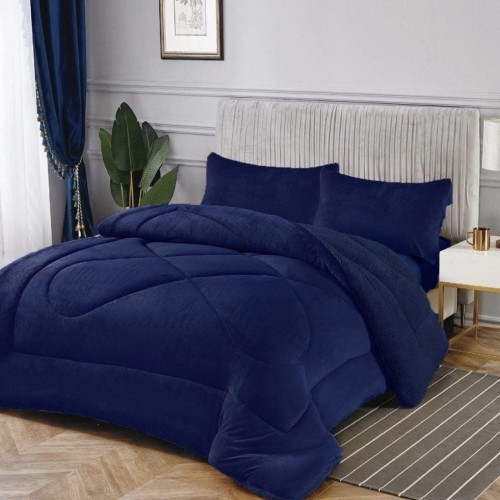 Ισοθερμικό Υπέρδιπλο Κουβερτοπάπλωμα Χοντρό Navy Blue 220x240cm 