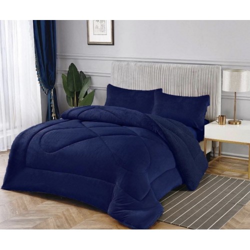 Ισοθερμικό Υπέρδιπλο Κουβερτοπάπλωμα Χοντρό Navy Blue 220x240cm 