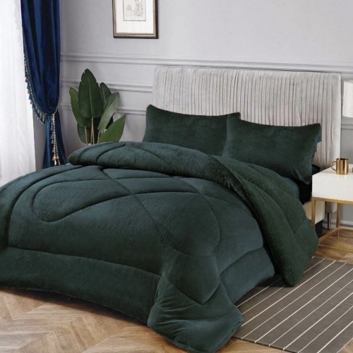 Ισοθερμικό Υπέρδιπλο Κουβερτοπάπλωμα Χοντρό Πράσινο 220x240cm