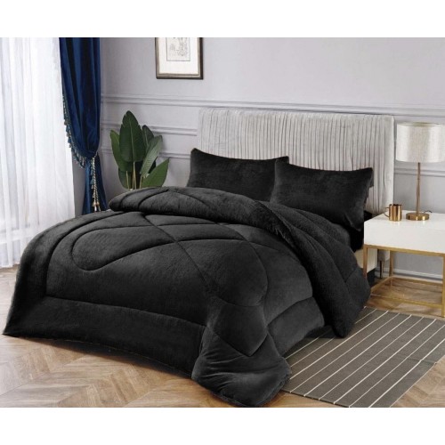 Ισοθερμικό Υπέρδιπλο Κουβερτοπάπλωμα Χοντρό Μαύρο 220x240cm