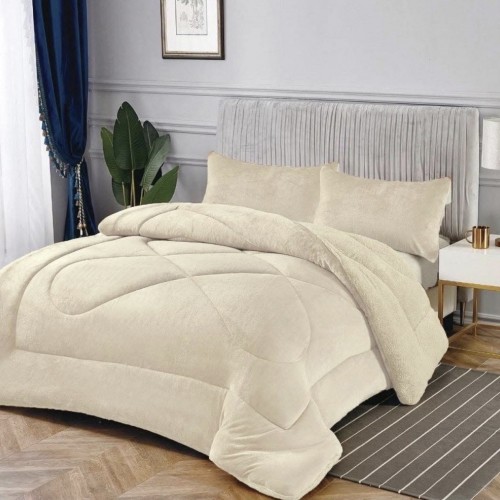 Ισοθερμικό Υπέρδιπλο Κουβερτοπάπλωμα Χοντρό Εκρού 220x240cm 