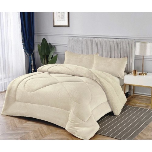 Ισοθερμικό Υπέρδιπλο Κουβερτοπάπλωμα Χοντρό Εκρού 220x240cm 