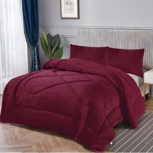 Ισοθερμικό Υπέρδιπλο Κουβερτοπάπλωμα Χοντρό Μπορντό 220x240cm 