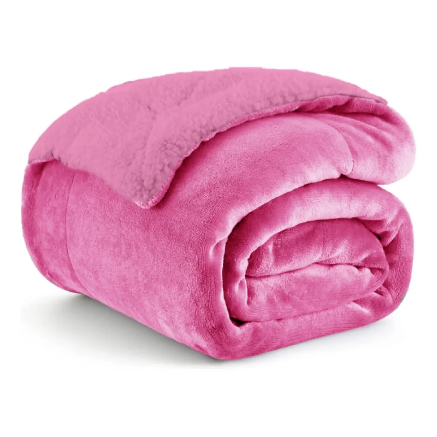 Κουβέρτα Flannel Sherpa 220X240 Σομόν ΒΜ189