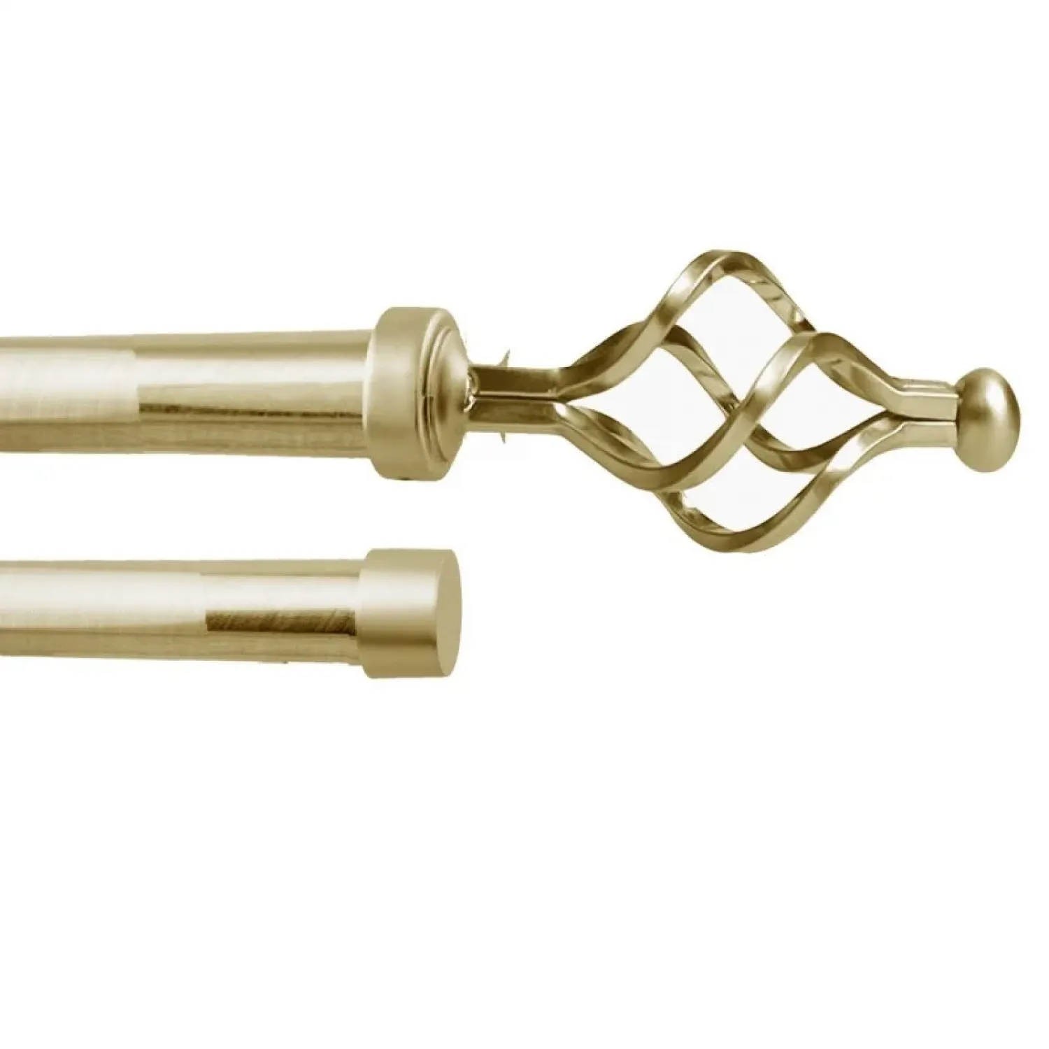 Διπλό Πτυσσόμενο Κουρτινόξυλο Σφαίρα Φ28 Χρυσό