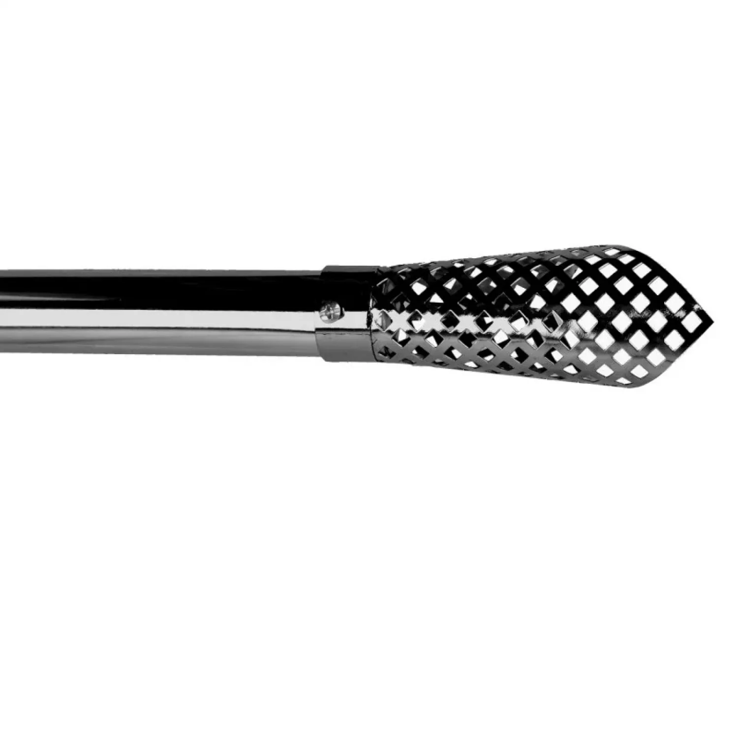 Inox Μονό Πτυσσόμενο Κουρτινόξυλο Ανθρακί