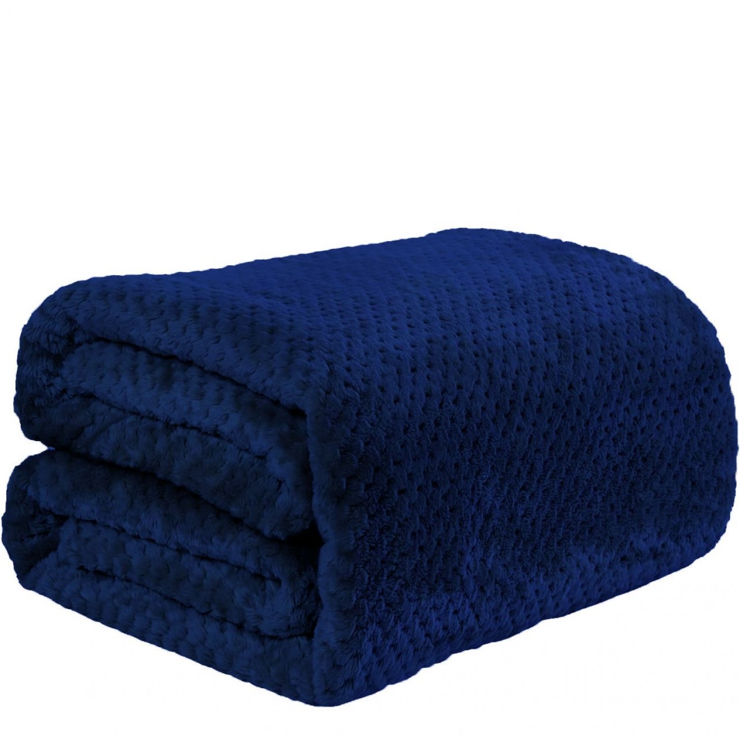 1+1 ΔΩΡΟ Υπέρδιπλη Κουβέρτα Fleece PopCorn 220x240 Navy Blue FL508