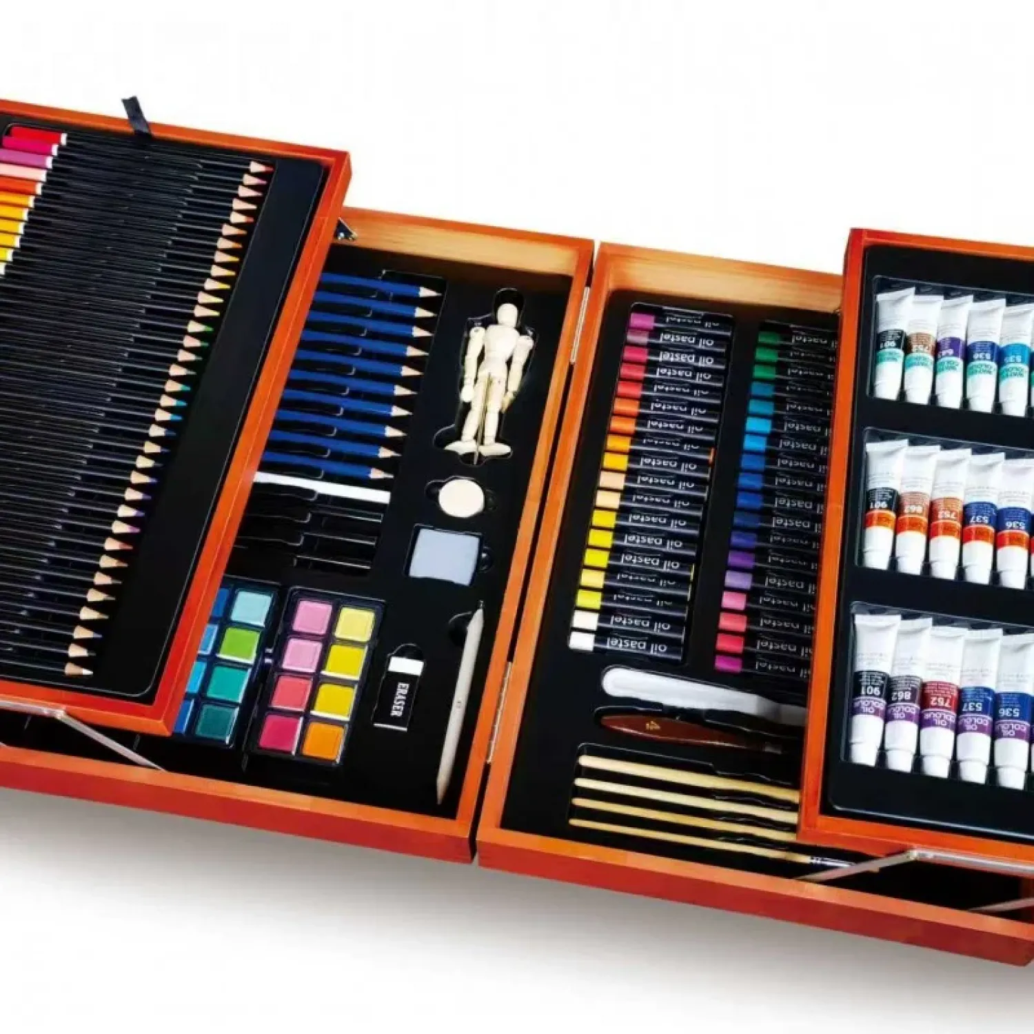 Σετ Ζωγραφικής 172 τμχ με Ξύλινο Βαλιτσάκι Μεταφοράς 45 Χ33Χ11cm/