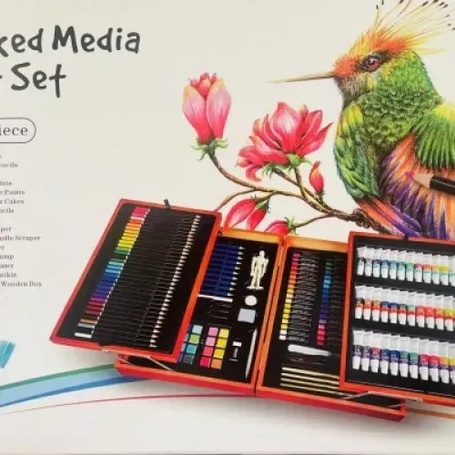 Σετ Ζωγραφικής 172 τμχ με Ξύλινο Βαλιτσάκι Μεταφοράς 45 Χ33Χ11cm/